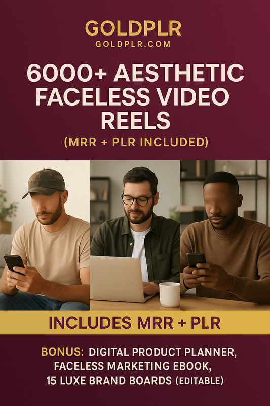 6000+ Aesthetic Faceless Video Reels (MRR + PLR Included)